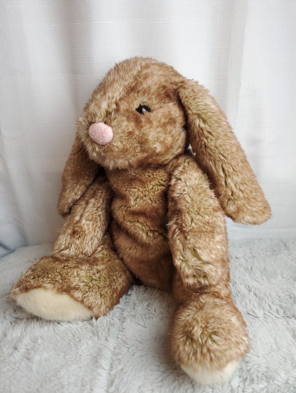 HTF Douglas Cuddle Toys Truffle DLux Deluxe Bunny Brown Cream Plush